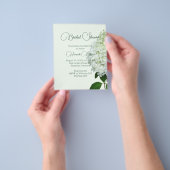 White Hydrangea Budget Bridal Shower Invitation Flyer (Hand)