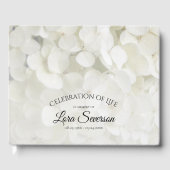 White Hydrangea Celebration of Life Memorial Gastenboek (Voorkant)