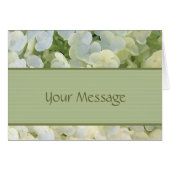 White hydrangea custom card (Voorkant Horizontaal)