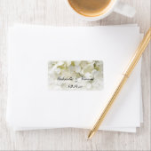 White Hydrangea Floral Wedding Favor Labels (Insitu)