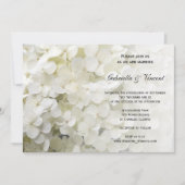 White Hydrangea Floral Wedding Kaart (Voorkant)