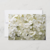 White Hydrangea Floral Wedding RSVP Response Kaart (Achterkant)
