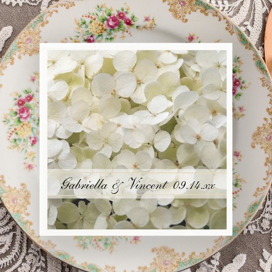 White Hydrangea Floral Wedding Servet