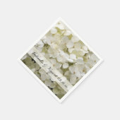 White Hydrangea Floral Wedding Servet (Hoek)