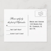 White Hydrangea Flower Wedding RSVP Response Uitnodiging Briefkaart (Achterkant)