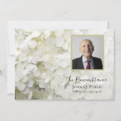White Hydrangea Flowers Death Jubileum Kaart (Voorkant)