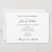 White Hydrangea Flowers Death Jubileum Kaart (Achterkant)