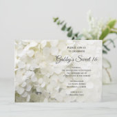 White Hydrangea Flowers Sweet 16 Birthday Party Kaart (Staand voorkant)
