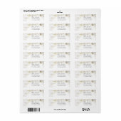 White Hydrangea Flowers Waterverf Label (Full Sheet)