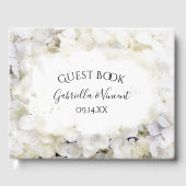 White Hydrangea Flowers Waterverf Wedding Gastenboek (Voorkant)
