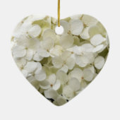 White Hydrangea Flowers Wedding Keramisch Ornament (Achterkant)