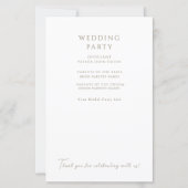 White Hydrangea Gold Text Wedding Programme (Dos)