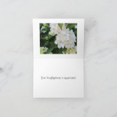White Hydrangea Hartelijk dank Bedankkaart (Binnen)