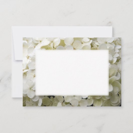 White Hydrangea Mariage Flat Merci Notes (Dos)