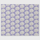 White Hydrangea on Lavender Cadeaupapier (Vlak)