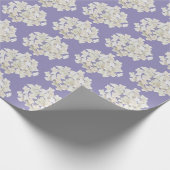 White Hydrangea on Lavender Cadeaupapier (Hoek)