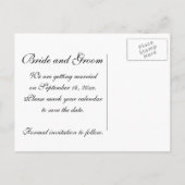 White Hydrangea Save the Date Notice Aankondigingskaart (Achterkant)