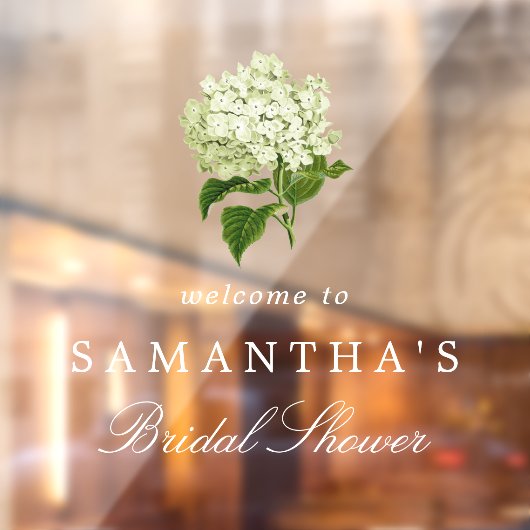 White Hydrangea Vrijgezellenfeest Welkom Raamsticker (Vel 2)