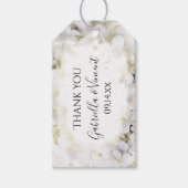 White Hydrangea Waterverf Wedding Favor Labels Cadeaulabel (Voorkant)