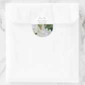 White Hydrangea Wedding Bedankt Ronde Sticker (Tas)