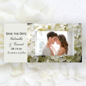White Hydrangea Wedding Enregistrer la date Carte
