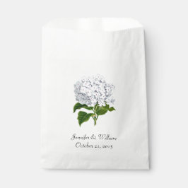 White Hydrangea Wedding Favor Bag Bedankzakje
