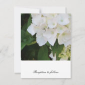 White Hydrangea Wedding Invitation Kaart (Achterkant)