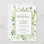 White Hydrangea Wedding Kaart (Voorkant)