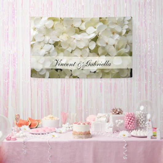 White Hydrangea Wedding Spandoek (Feest)