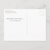 White Hydrangea zal je mijn Bridesmaid zijn Briefkaart (Achterkant)