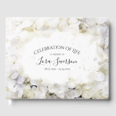 White Hydrangeas Celebration of Life Memorial Gastenboek (Voorkant)