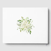 White Hydrangeas Floral Waterverf Wedding Gastenboek (Achterkant)