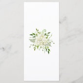White Hydrangeas Floral Waterverf Wedding Menu (Achterkant)