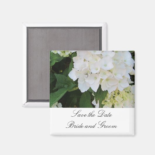White Hydrangeas Magneet (Voorkant / Achterkant)