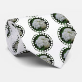 White Hydrangeas Necktie Stropdas (Opgerold)