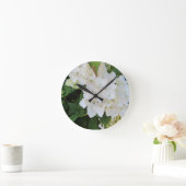 White Hydrangeas Ronde Klok (Huis)