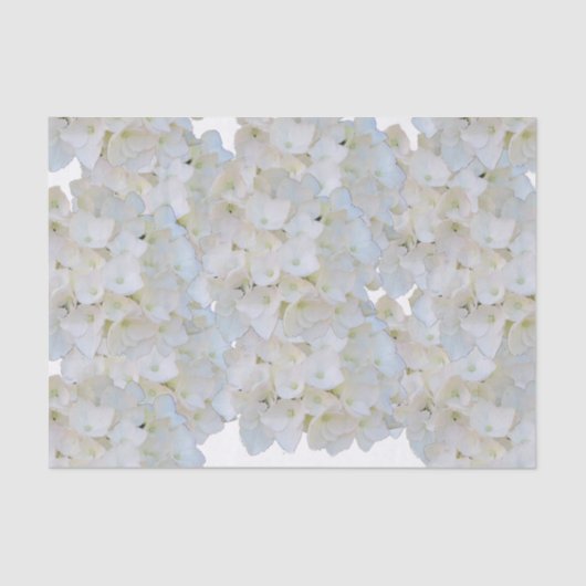 White Hydrangeas Tissue Paper Tissuepapier (Voorkant)