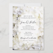 White Hydrangeas Waterverf Celebration of Life Kaart (Voorkant)