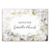 White Hydrangeas Waterverf Wedding Advice Kaarten (Voorkant)