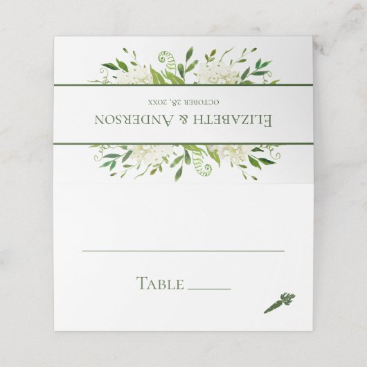 White Hydrangeas Wedding (Buitenkant ongevouwen)