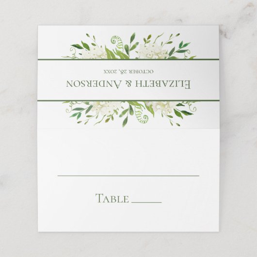 White Hydrangeas Wedding (Buitenkant ongevouwen)