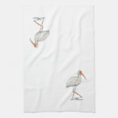 White Ibis Bird Painting Art Kitchen Kitchen Towel Theedoek (Verticaal)