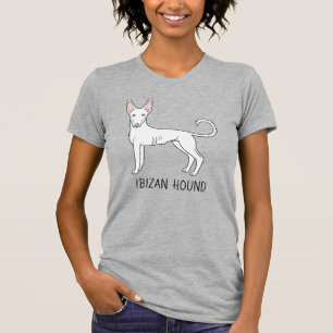 White Ibizan Hound Smooth Coat Dode met Tekst T-shirt
