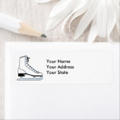 white ice schaats vectorafbeelding etiket (Insitu)