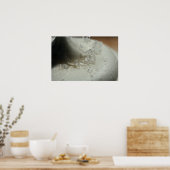 White Icing with Sugar Closeup Photo Poster (Keuken)