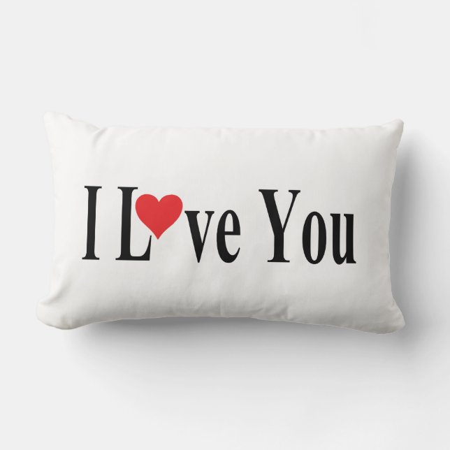 White Ik hou van je Kussen (Voorkant)