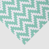 White Ikat Chevron Over Mint Background 2 Tissuepapier (Detail)