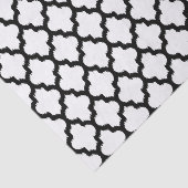 White Ikat Quatrefoil Geometric Pattern Tissuepapier (Detail)