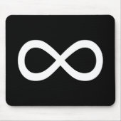White Infinity-symbool Muismat (Voorkant)