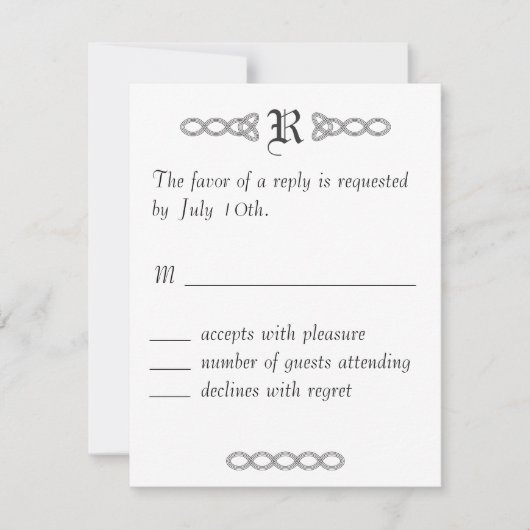 White Infinity Wedding RSVP (Voorkant)